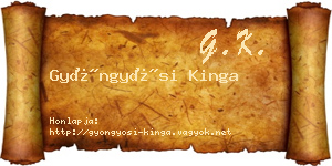 Gyöngyösi Kinga névjegykártya